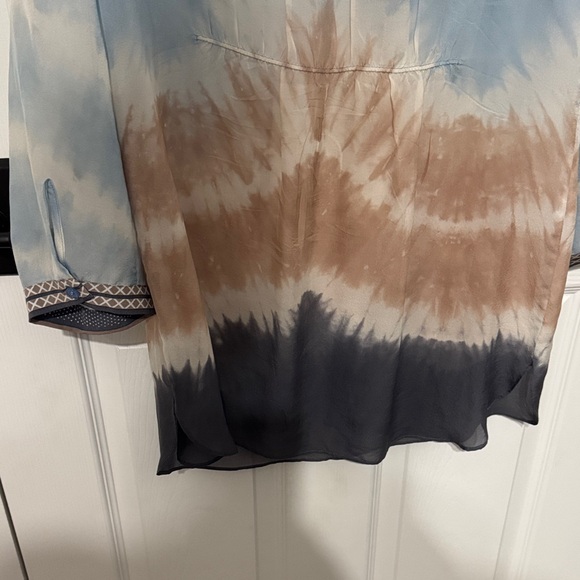 Hale Bob Blue and Brown Tie-Dye Tunic - Picture 7 of 7